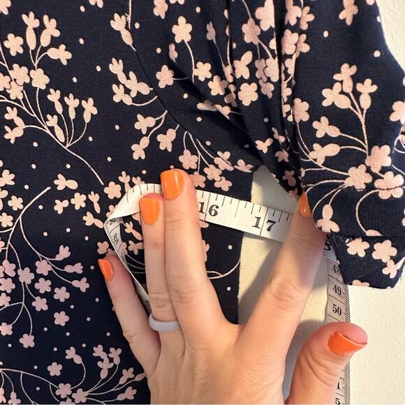 Boden Navy Blue Pink Red Floral Maxi Dress 8L - Picture 8 of 9